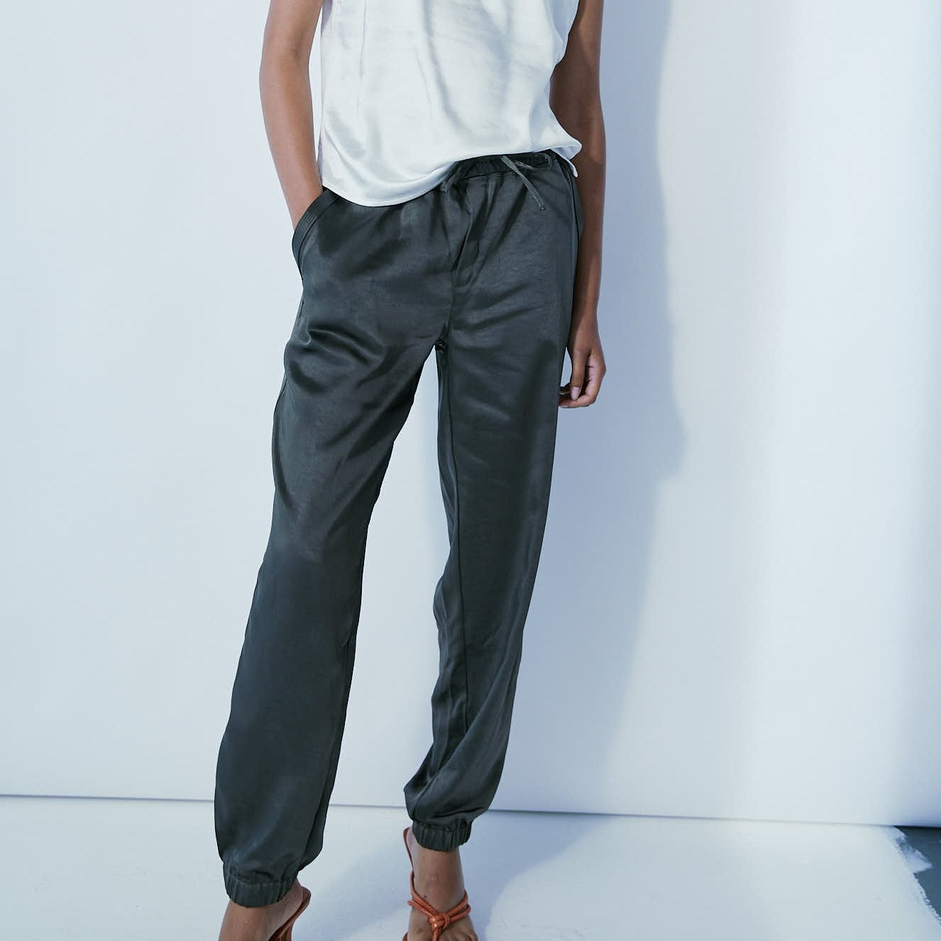 Cary Satin Jogger Pants