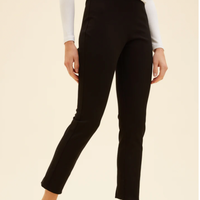 Ankle Slit black pant