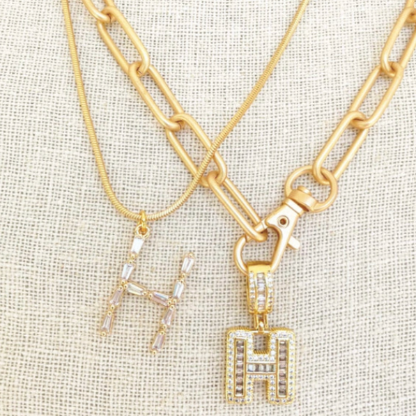 XL Paperclip Exchangeable Monogram Necklace