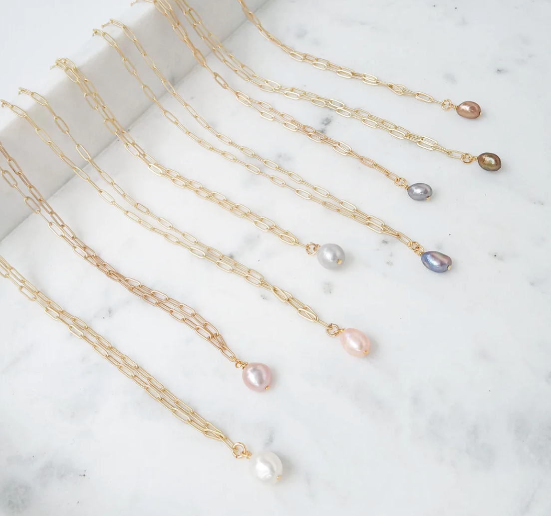 16" Paperclip with Mini Pearl