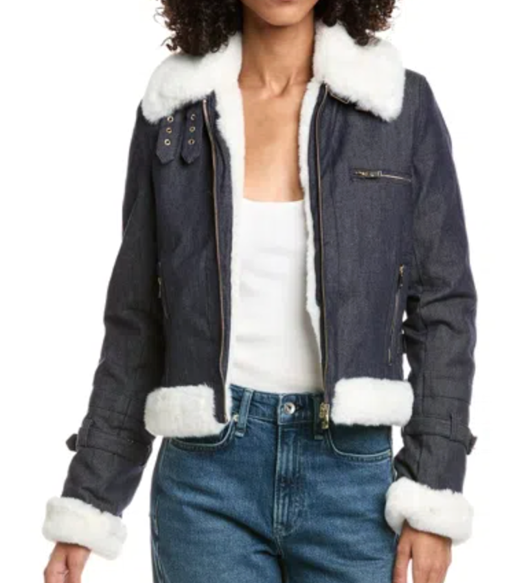 Jude Denim Faux Fur Jacket