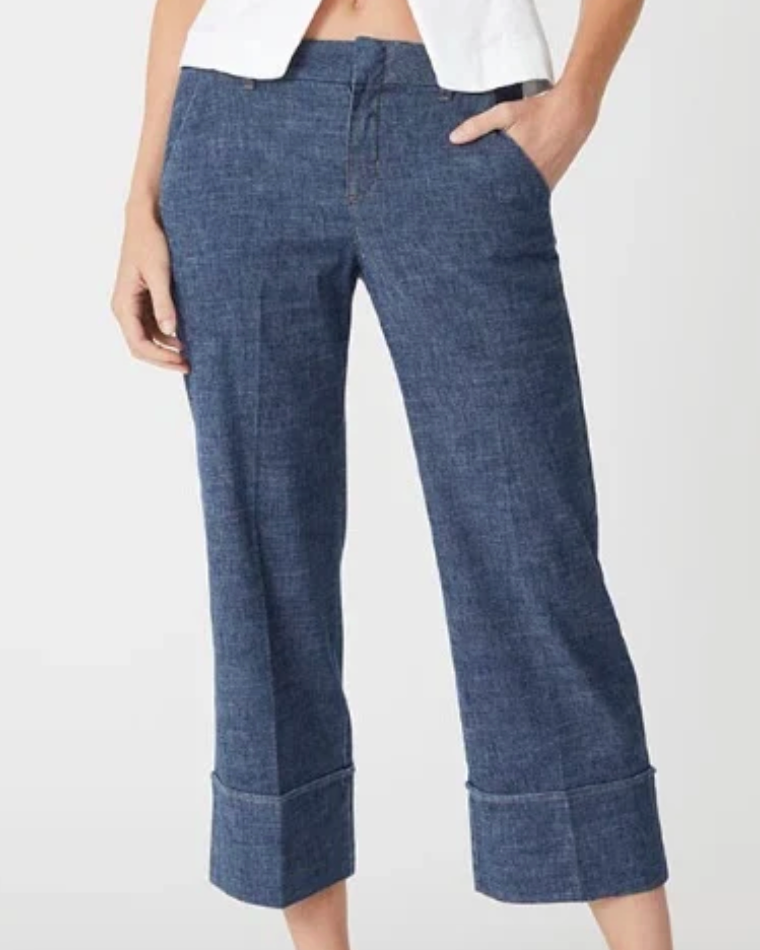 Level 99 Lauren Cuffed Trouser Stargazer Denim