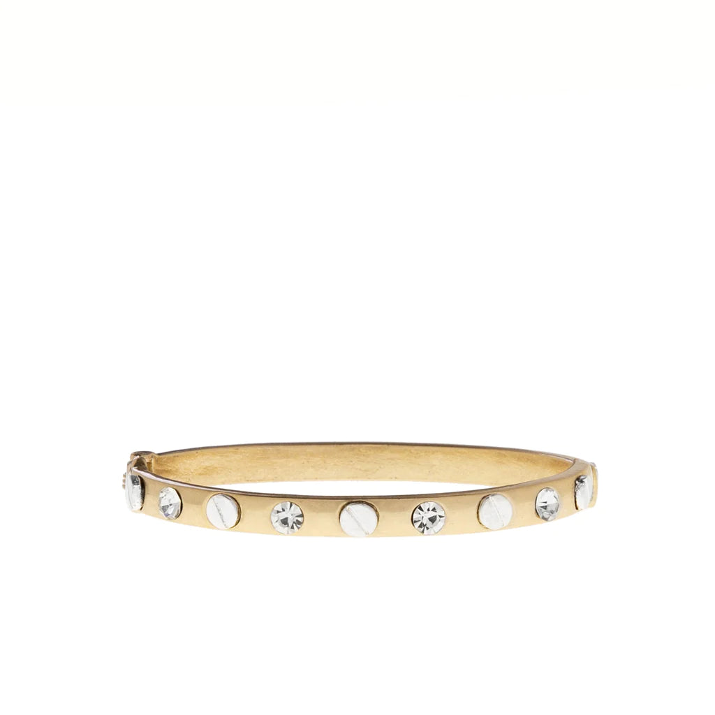 Nailhead Gemstone Bangle