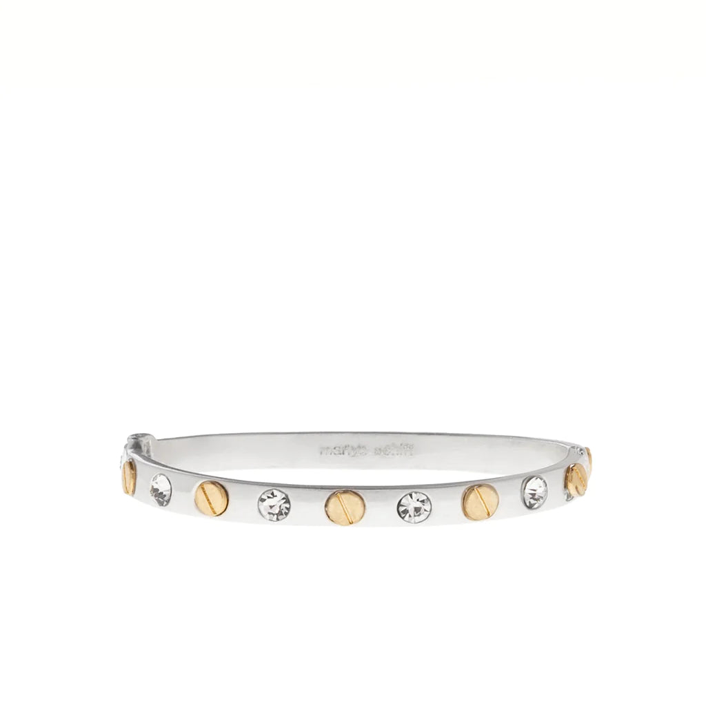 Nailhead Gemstone Bangle