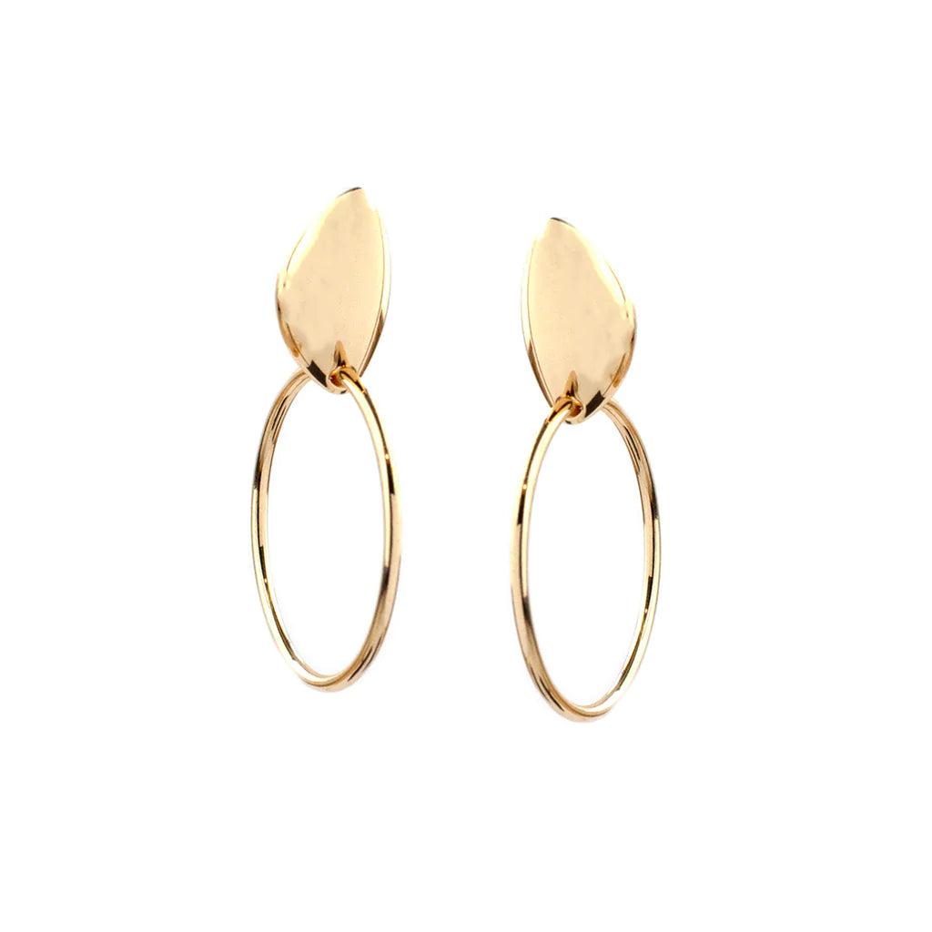 Open Ring Earring with Dome Post