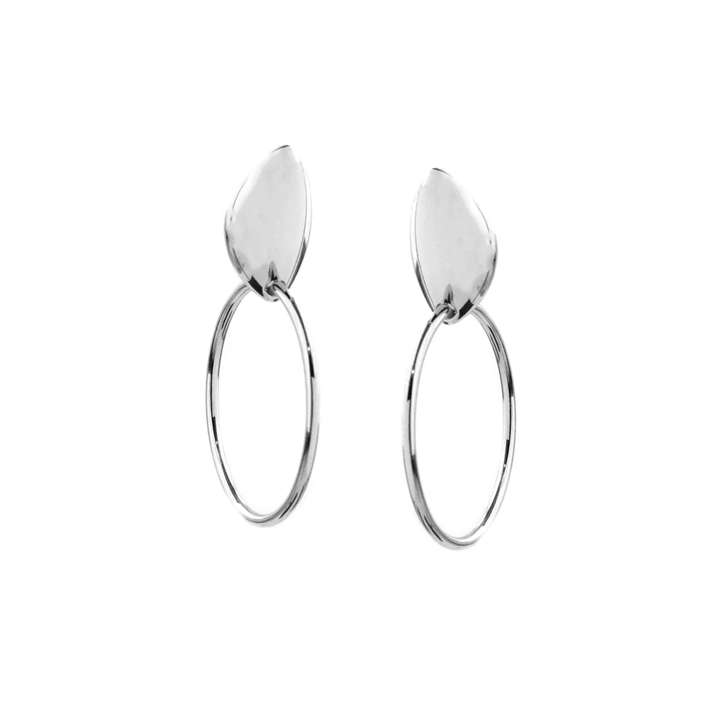 Open Ring Earring with Dome Post