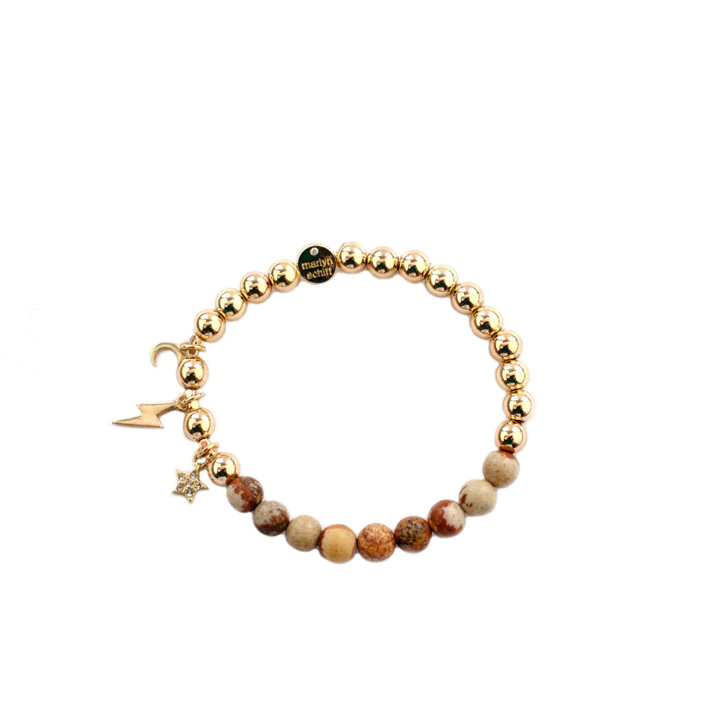 moon/bolt/star charm bracelet