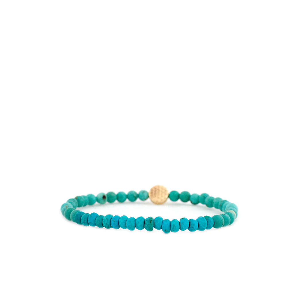 natural stone & crystal bead bracelet