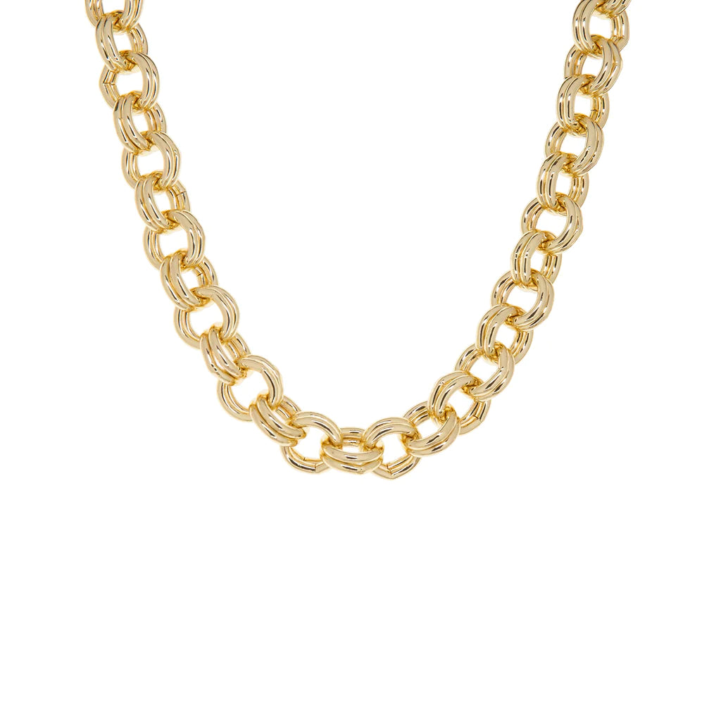 Double Round Link Chain Necklace