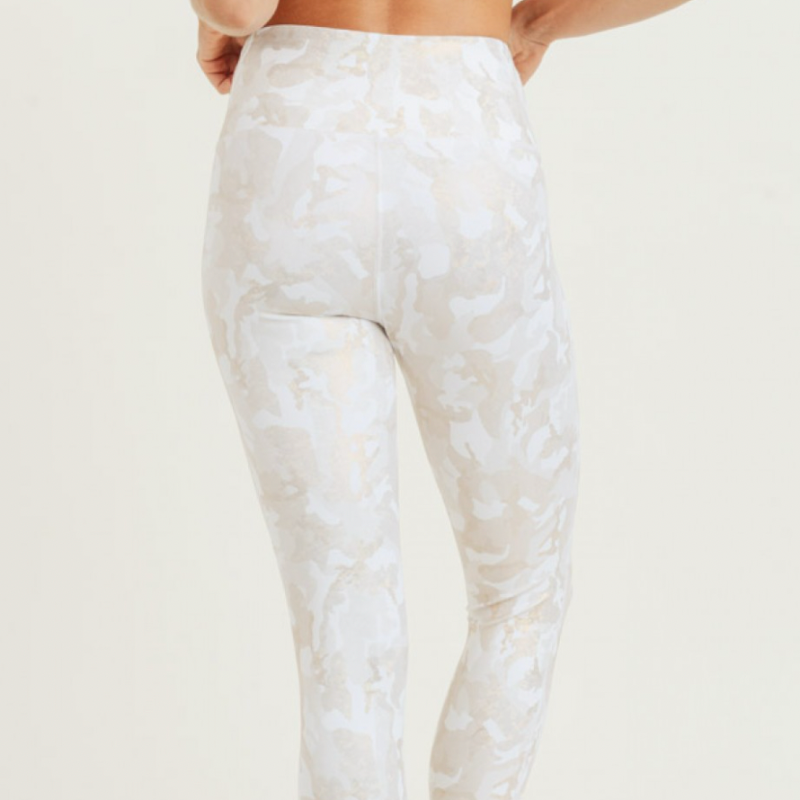 Camo Gold Microdot Foil High-Waisted Leggings