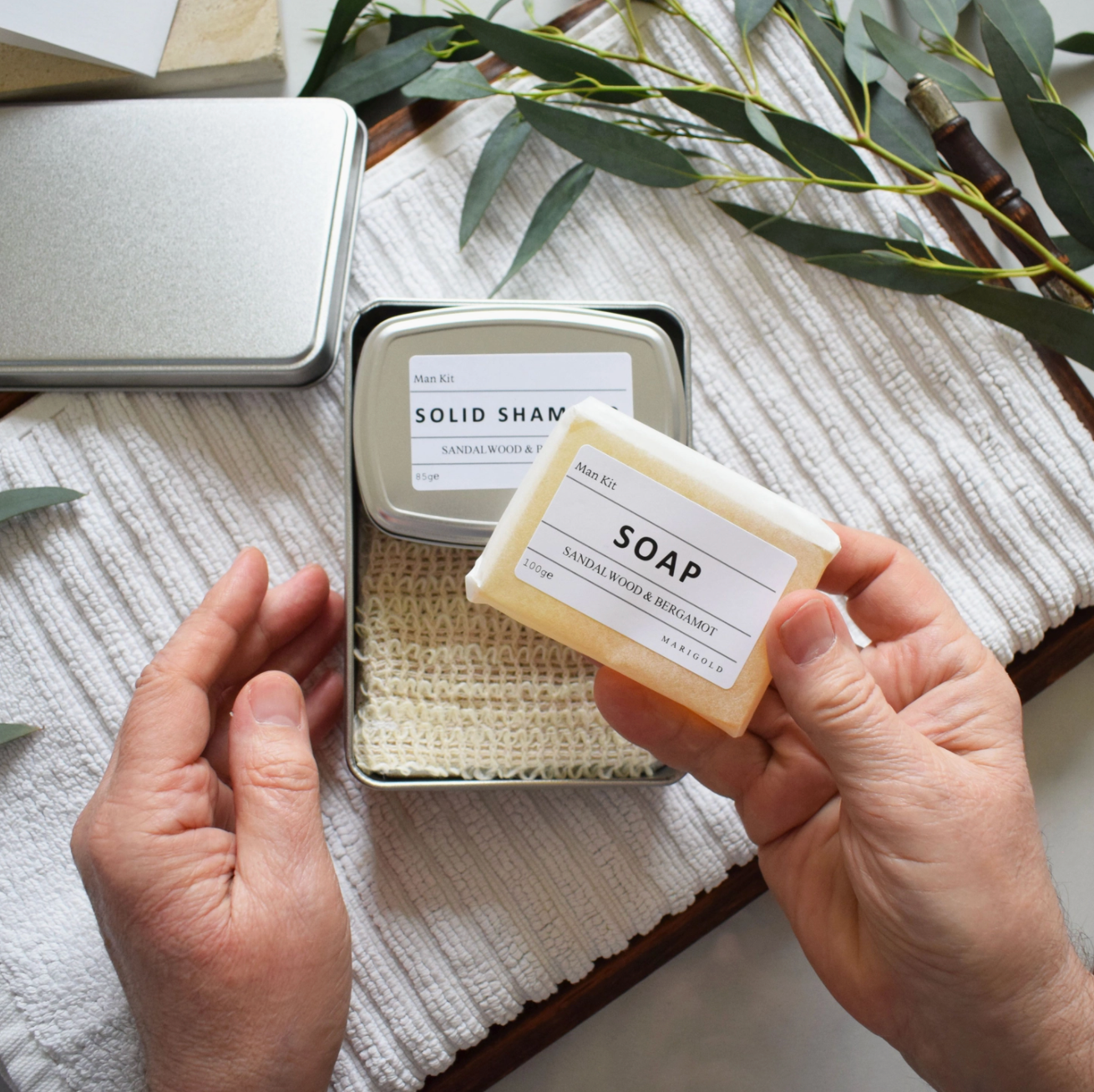 Mens Eco Friendly Luxury Travel Gift Set