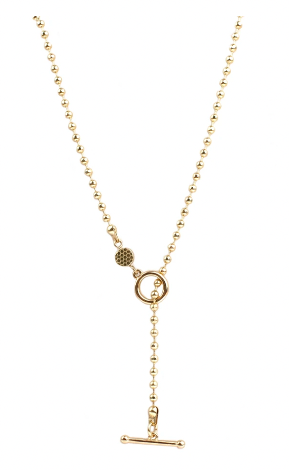 Beaded Toggle Lariat Necklace