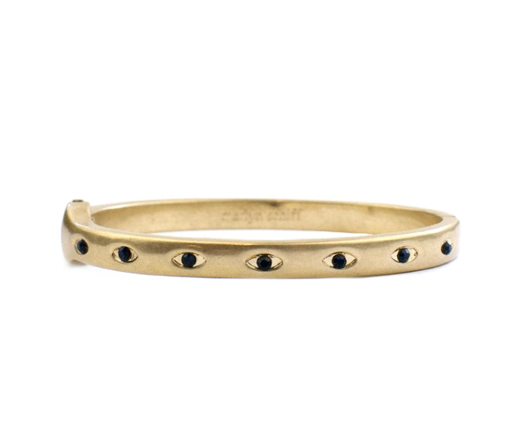 Crystal evil eye bangle