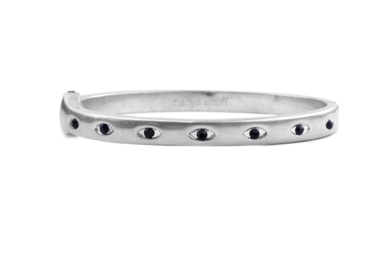 Crystal evil eye bangle
