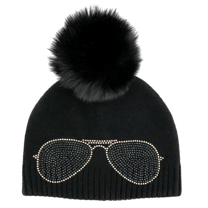 Aviator Hat with Fox Pom