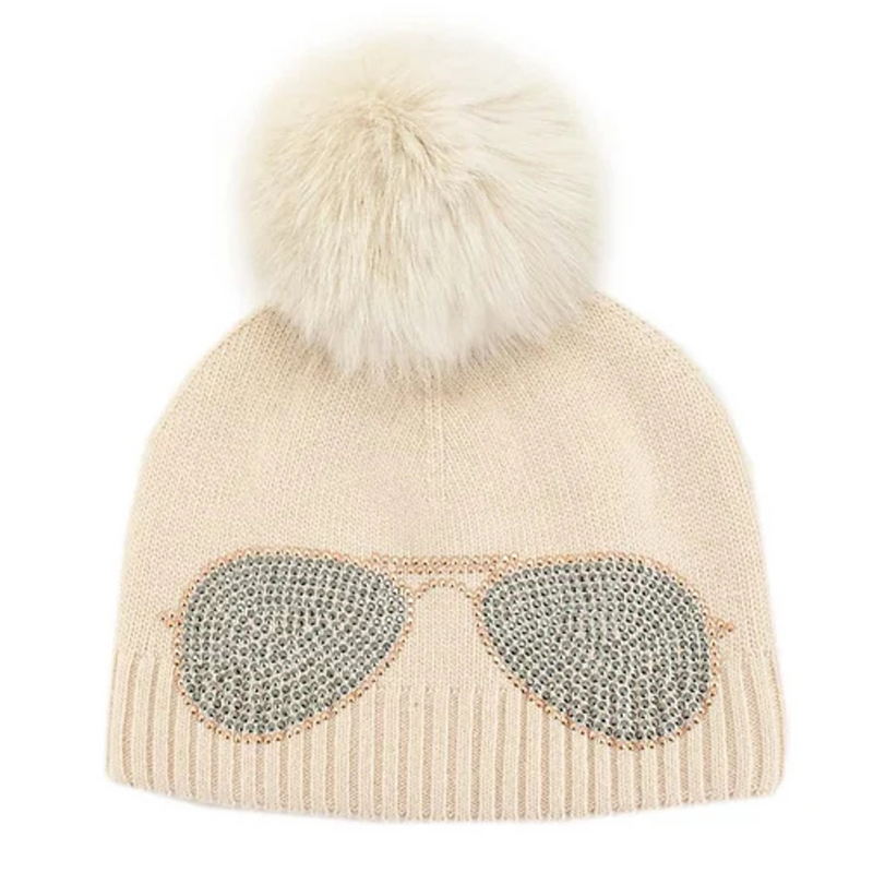 Aviator Hat with Fox Pom