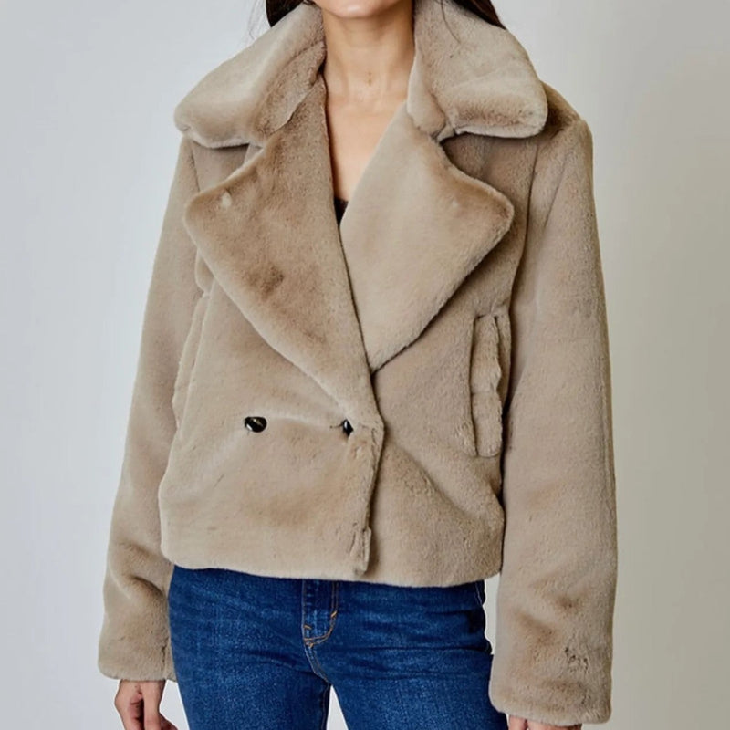 Ophelia Faux Fur Cropped Jacket