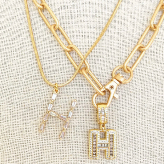 XL Paperclip Exchangeable Monogram Necklace