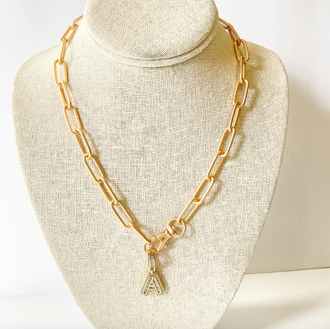 XL Paperclip Exchangeable Monogram Necklace