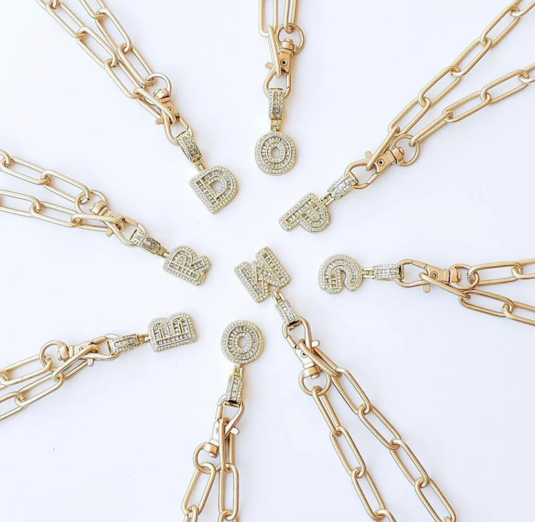 XL Paperclip Exchangeable Monogram Necklace