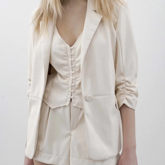 Nadia Faux Leather Blazer