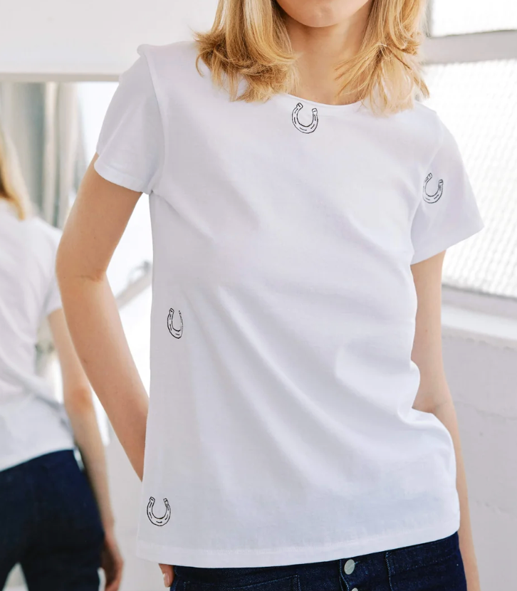Embroidered Horseshoe Tee