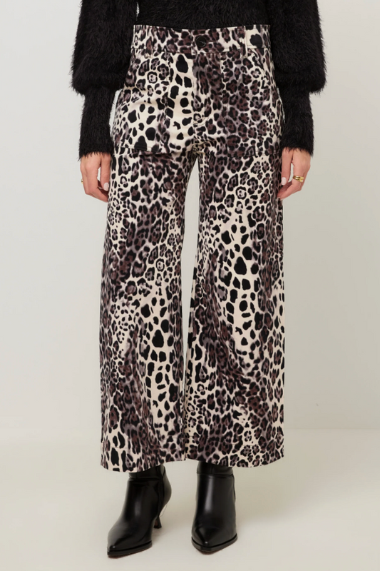 Fifteen Twenty Rylee Leopard print Cropped Pants