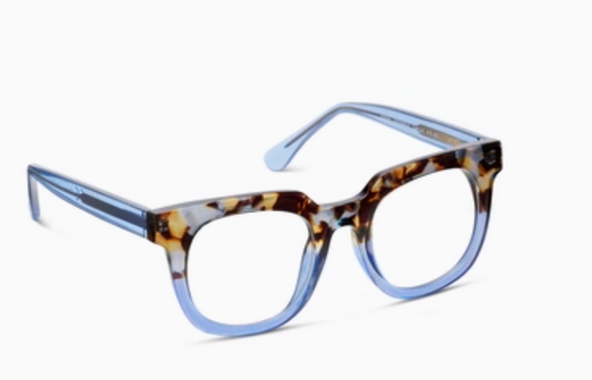 Showbiz Blue Quartz/ Blue Peepers Reading Glasses