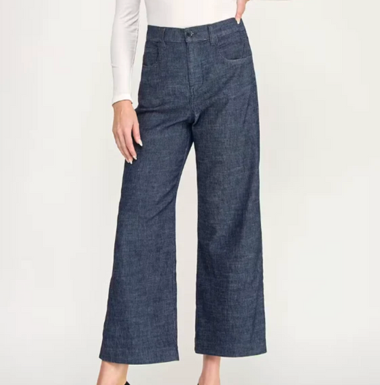 Level 99 Anabelle 5 Pocket Wide Leg Denim Trouser Stargazer