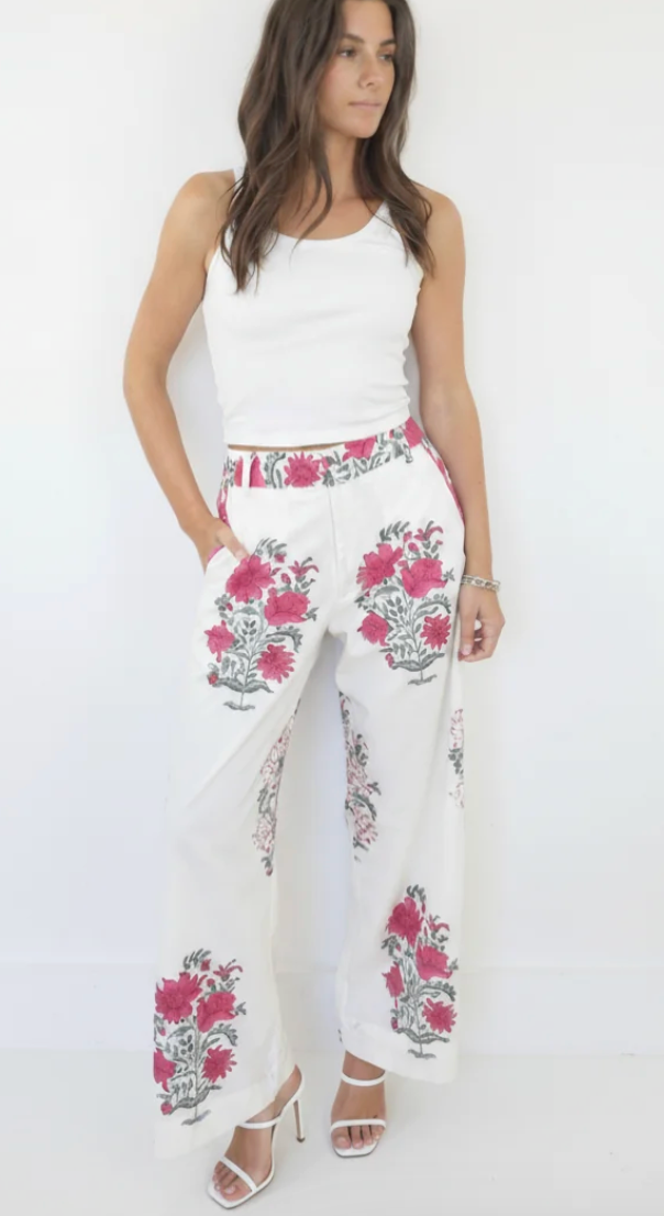 Nibi Edison Cotton Print Pants