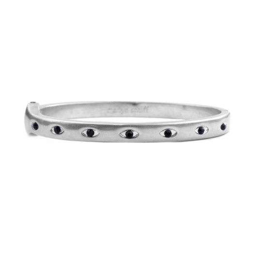 Crystal evil eye bangle