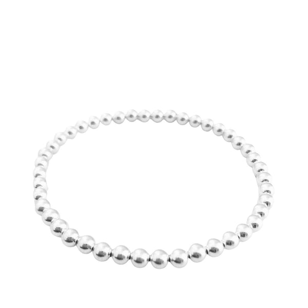 Sterling Silver-Filled Bead Bracelet (5mm)