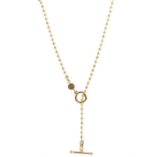 Beaded Toggle Lariat Necklace
