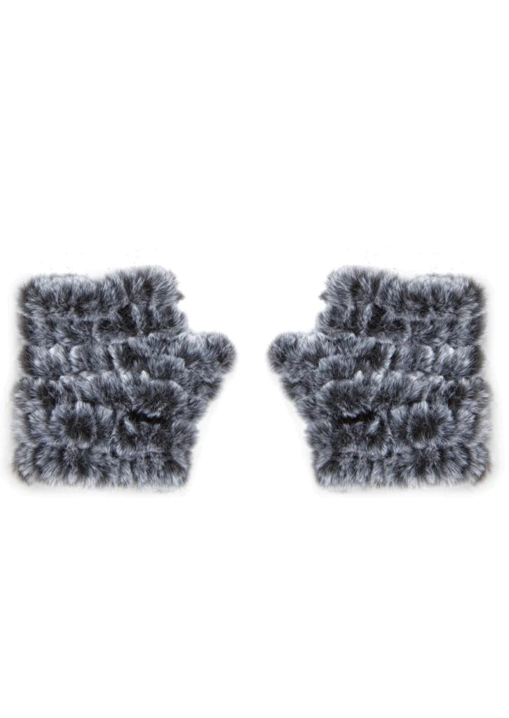 Jocelyn Mandy Faux Fur Fingerless Soft Furry Mittens
