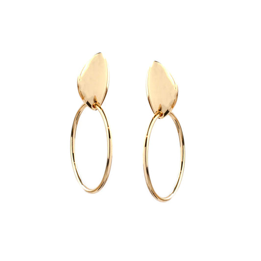 Open Ring Earring with Dome Post