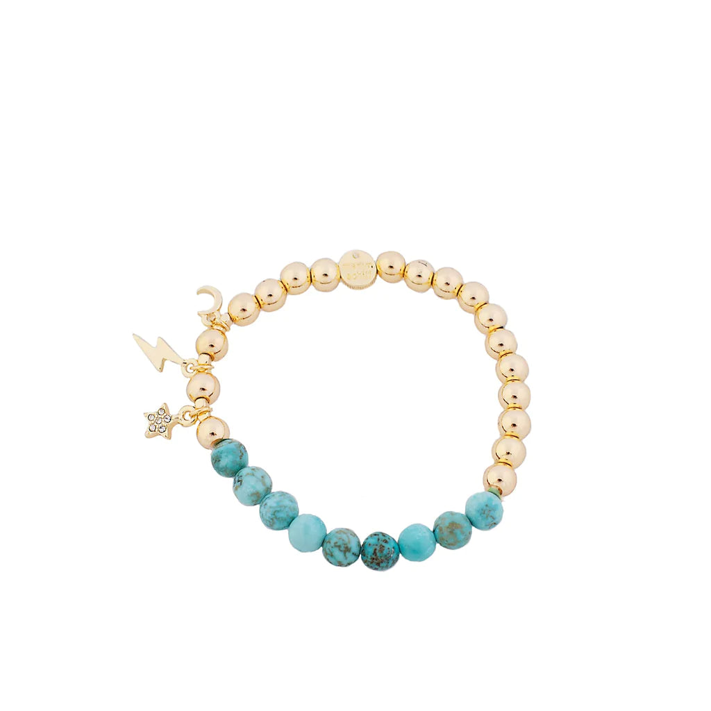 moon/bolt/star charm bracelet