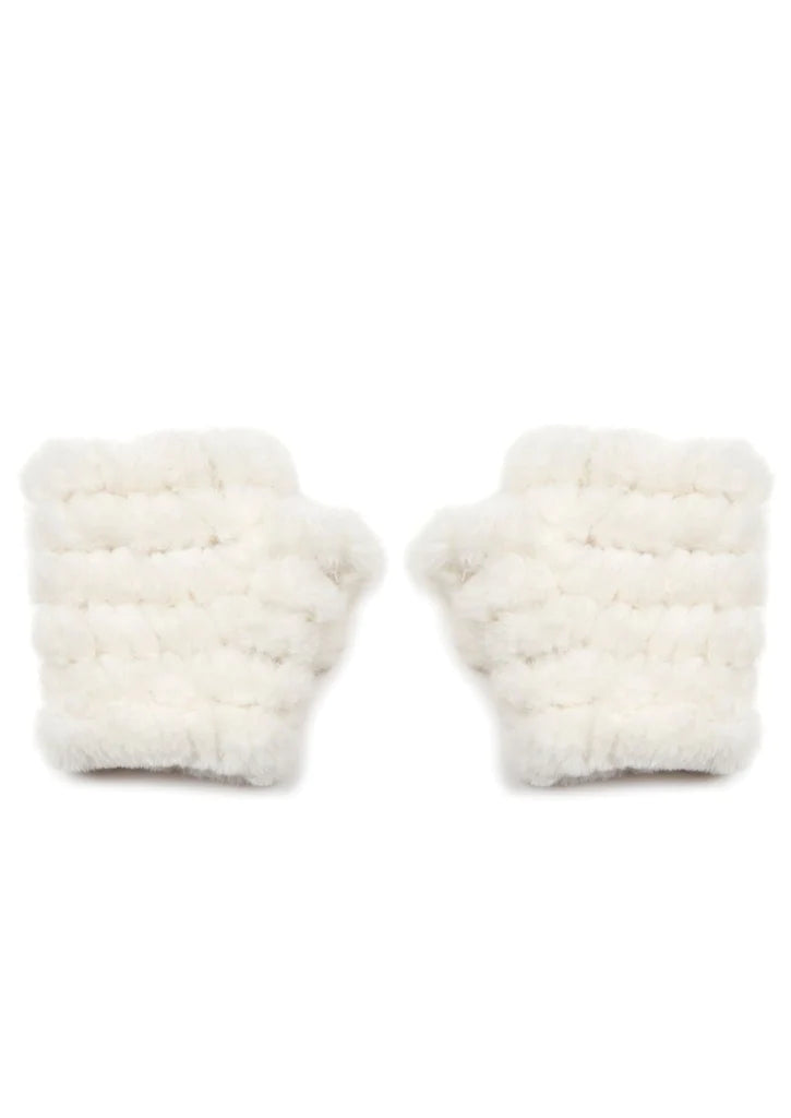 Jocelyn Mandy Faux Fur Fingerless Soft Furry Mittens