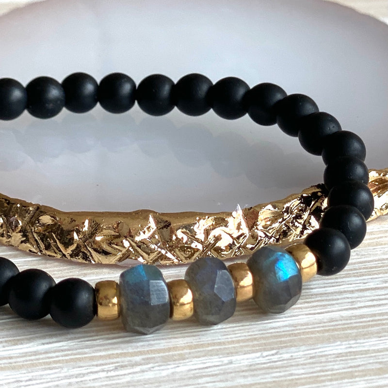 Black Onyx Mix Spiritual Bead Bracelet