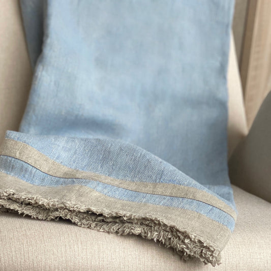 Lipari Stone-Washed Linen Throw