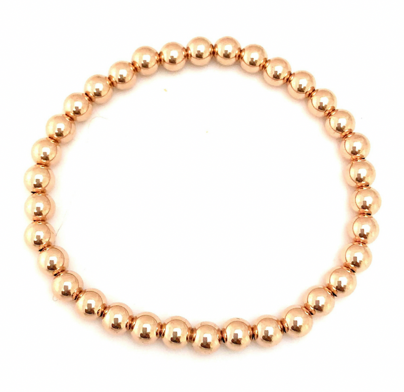 Rose Gold-Filled Bead Bracelet (5mm)