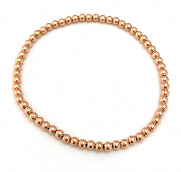 Rose Gold-Filled Bead Bracelet (3mm)