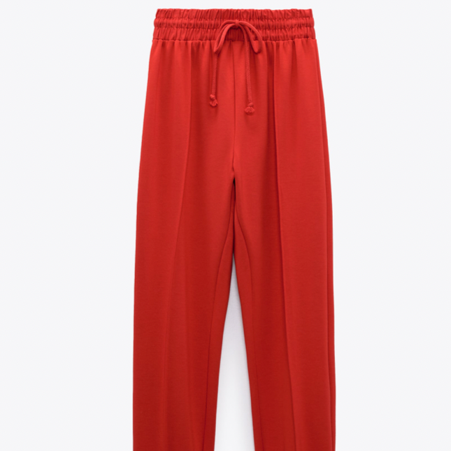 Red Satin Luxe Jogger